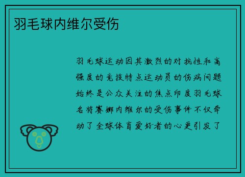 羽毛球内维尔受伤